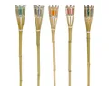 Produktbild: Gartenfackel 5er Set Citronella Kerzen im Glas Anti Mücken Bambus Garten Outdoor