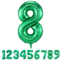Produktbild: Geburtstag zahlen luftballon 8 jahre Folienballon Kindergeburtstag Deko Grün-...