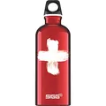 Produktbild: Sigg - Alu Trinkflasche - Traveller Swiss Red - Klimaneutral Zertifiziert - Für Kohlensäurehaltige Getränke Geeignet - Auslaufsicher - Federleicht - BPA-frei - Outdoor - Rot - 0,6L