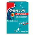 Produktbild: GAVISCON Advance 1000 mg / 200 mg Suspension – Extra starke Schutzbarriere gegen Reflux – Wirkt bis zu 4 Stunden – 12 x 10 ml Dosierbeutel