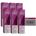 Produktbild: Londa Professional permanente Cremehaarfarbe Extra Rich 6 x 60 ml 7/89 mittelblo
