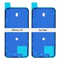 Produktbild: IS-TECK 2er Set Ersatz iPhone 14 15 16 Plus Pro Max Kleber Für Backcover und Gehäuse Rahmen Dichtung Sticker Wasserdichtung Glue Folie (iPhone 15 Plus)