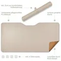 Produktbild: HOKO Schreibtischunterlage Schreibtischunterlage & ERGO Handballenauflage für Kinderschreibtisch, (rutschfeste wasserabweisende PU Leder Desk Mat, Mauspad & Schreibunterlage mit Handgelenkauflage oder Silikonpads für Büro, Homeoffice, Schule, Gaming & Kinderschreibtisch) 30 cm