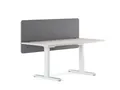 Produktbild: RICOO Schutzwand Akustik Büro Trennwand Schreibtisch Schallschutz Paneel grau ZAP1560-G (Tisch Sichtschutz m. Tischklemmen BxHxT 150 x 60 x 2 cm Büroschallwand), Notizen Erinnerungen mit Reißnägeln anheften Tischdicke bis max. 30 mm