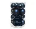 Produktbild: Christbaumkugeln Weihnachtskugeln Glas Ø 3,5 cm 16 Stück nachtblau glanz/matt mi
