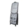 Produktbild: CASYRO Koffer zum Aufklappen, Stand-Up Koffer, Schrankkoffer, Hartschalenkoffer Trolley, Reisekoffer nutzbar wie Kleiderschrank, Rollkoffer mit 4 Rollen, 120l, L (Schwarz/Grau)