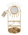 Produktbild: Out of the blue Schmuckhalter Auge Gold Metall mit Spiegel - Schmuckständer für Ketten, Ringe & Ohrringe - Schmuck Aufbewahrung & Zimmerdeko für Schlafzimmer oder Schminktisch