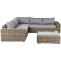 Produktbild: Beliani Lounge-Set, Braun, Grau, Kunststoff, L-Form, Loungemöbel, Gartenlounge-Sets