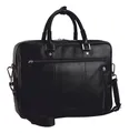 Produktbild: Leonhard Heyden Leder Aktentasche Henkeltasche mit Laptopfach Montreal Zipped Briefcase 2 Compartments Black schwarz