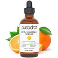 Produktbild: PURA D'OR 20% Vitamin C Serum Premium Professional Grade (118 ml) für Gesicht und Augen Vollständigste Formel Hyaluronsäure, Vitamin E und Arganöl, Behandlung von dunklen Flecken, Akne, Falten, Männern und Frauen