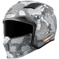 Produktbild: Bogotto Motorradhelm Radic Camo 22.06 Helm, Ratschenverschluss, ECE 22.06 weiß L