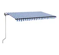 Produktbild: vidaXL Markise Markise Automatisch Einziehbar 400x350 cm Blau und Weiß (1-St)