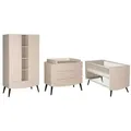 Produktbild: Schardt Babyzimmer, Schwarz, Beige, Holz, Holzwerkstoff, Buche, vollmassiv, 2 Fächer, 3 Schublade(n) Schubladen, DIN EN 12221, zum Juniorbett umbaubar, Aufbauanleitung im Karton, Lattenrost inklusive, Schlupfsprossen, Babymöbel, Babyzimmer-Sets