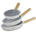 Produktbild: 3-tlg Keramik Beschichtung Pfanne Induktion Set 20/24/28cm Pfannenset Antihaft
