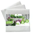 Produktbild: premiumgarden 3er Pack Premium Blumenkastenvlies, 1m² (0,9 x 1,15m), 110g/m², Trennvlies/Filtervlies, Gärtnervlies für Blumentöpfe, Pflanzkübel und Blumenkästen, weiß