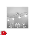 Produktbild: B.K.LICHT LED Deckenleuchte, matt-nickel, 4xLED/GU10/5W