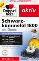 Produktbild: Doppelherz SCHWARZKÜMMELöl Kapseln Vitamin E Chrom Blutzucker 50 Stück 50,8g