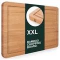Produktbild: Blumtal Schneidebrett, Braun, Holz, Echtholz,Bambus, Rechteckig, 45x30 cm, Lfgb, geschmacksneutral, Küchenzubehör, Schneidebretter