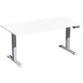 Produktbild: Elektro-Hubtisch Elevate Basic, 800 x 1600 mm, weiß/silber - Weiß/Silber