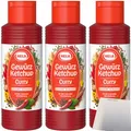 Produktbild: Hela Curry Gewürz Ketchup leicht scharf 3er Pack (3x300ml Flasche) + usy Block