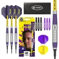 Produktbild: Luke Littler Brass Soft Tip Darts Set – 19G Pixel Tip Dart, Das Nuke Player E...
