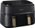 Produktbild: Philips Doppel-Heißluft-Fritteuse NA352/04 Airfryer 2.750 Watt 9l schwa. B Ware
