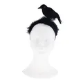 Produktbild: Generique - Krähen-Kopfschmuck Halloween-Accessoire schwarz - Schwarz