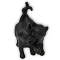 Produktbild: Katzen Deko Figur wetterfest schwarz Polyresin Garten Fensterbank Tierfigur