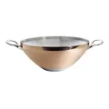 Produktbild: de Buyer - Wok PRIMA MATERA aus 90% Kupfer und 10% Edelstahl - mit 2 Griffen - 32cm - 6247.32, Kupferbraun