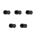 Produktbild: BVL Matte Schwarz Handtuchhaken, 5 Stück Rostfreies Metall Wandhaken, Self Adhesive or Wall Mountable Kleiderhaken für Bad Küche