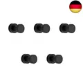 Produktbild: BVL Matte Schwarz Handtuchhaken, 5 Stück Rostfreies Metall Wandhaken, Self