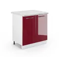 Produktbild: Vicco Unterschrank Fame-Line, Bordeaux Hochglanz/Weiß, 80 cm, AP Marmor (1-St)
