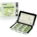 Produktbild: FunX Geldgeschenk Geldkoffer mit Grußkarte - Gutschein Verpackung 10 x 7 cm - Silber