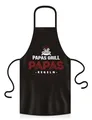 Produktbild: YORA Grillschürze für Männer Vatertagsgeschenk - Kochschürze lustig [inkl. Urkunde] - lustige Geschenke zum Vatertag - Geschenkideen Opa & Papa - Leute (Papas Grill)