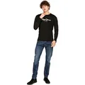Produktbild: Pepe Jeans Herren Rundhals Langarmshirt EGGO LONG N Regular Fit Schwarz XXL