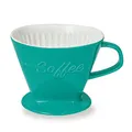 Produktbild: Creano Porzellan Kaffeefilter XXL (Jadegrün) für Filtertüten Gr. 4 und 6, ca. 800gr Gewicht für extrem sicheren Stand, Achtung schwer, in 6 Farben erhältlich
