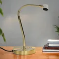 Produktbild: LED Bankerlampe Jugendstil in Messing 35 cm hoch Metall Schreibtischlampe Löavierleuchte