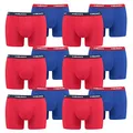 Produktbild: HEAD 12 er Pack Herren Boxer Boxershorts Basic Pant Unterwäsche, Farbe:White/Blue/Red, Bekleidungsgröße:L