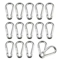Produktbild: 16 Stück Karabinerhaken Edelstahl M4 Federschnalle Karabiner Klein Carabiner ...