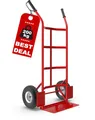 Produktbild: Stagecaptain Carryboy Sackkarre - 200 kg belastbar - Transportkarre für Umzug oder Getränkekisten - Robuster Stahlrahmen und Luftreifen mit 27 cm Ø - Handwagen mit Sicherheits-Haltegriffen - Rot