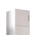 Produktbild: Wimex Schrankaufsatz, (mit Holztüren, Kunststoffgriffen, 1-St., moderne Optik, Kunststoffgriffe, Montage am Schrank), 40 cm weiß/ weiß hg