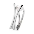 Produktbild: Ernstes Design Ring R703 Edelstahl mit Perle 4 mm weiss