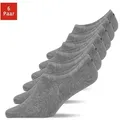Produktbild: SNOCKS Füßlinge Invisible Socks Sneaker Socken Damen & Herren (6-Paar) aus Bio-Baumwolle, mit Anti-Rutsch-Pad und unsichtbar in den Schuhen grau 43-46