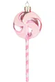 Produktbild: BRUBAKER Christbaumschmuck Lolli - Handbemalte Weihnachtskugel aus Glas 17 cm Baumkugel Lollipop (1-tlg), Süßigkeiten Dekoration Rosa Pink - Mundgeblasener Weihnachtsschmuck
