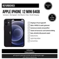 Produktbild: APPLE IPHONE 12 MINI 64GB SCHWARZ BLACK 5G SMARTPHONE OHNE SIMLOCK DUAL-SIM 5.4