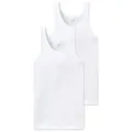 Produktbild: SCHIESSER Herren Unterhemd 2er Pack - ärmellos, Cotton Essentials, Feinripp Weiß 2XL