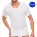 Produktbild: 2 Schiesser Herren Unterhemden 1/2 Arm Baumwolle Doppelripp - Weiß / Größe: 5...