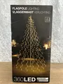Produktbild: LED Fahnenmast Beleuchtung Lichterkette Weihnachtsdeko IP44 Tanne Deko 360 LED