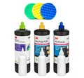 Produktbild: 3M Polierpasten-Set 3×200 g, 3M 51815 + 3M 50383 + 3M 80349 + 3×Pads 150 mm