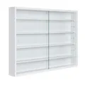 Produktbild: Sammlervitrine Hängevitrine Wandregal Glasvitrine Weiß MDF 80x60x9,5 cm